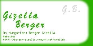 gizella berger business card